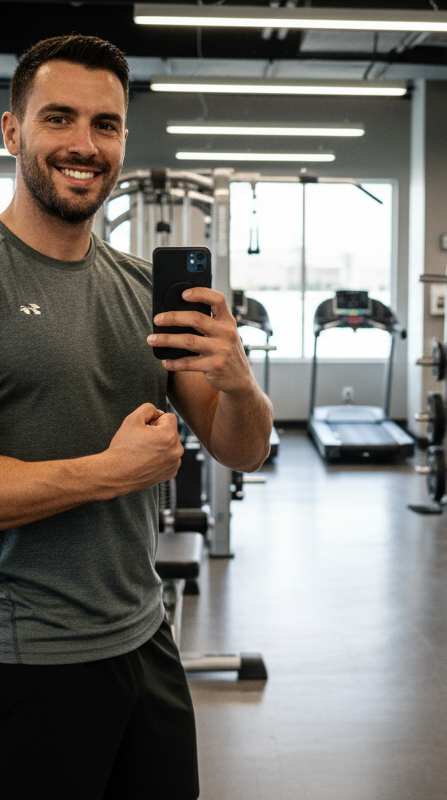 selfie from a guy at the gym